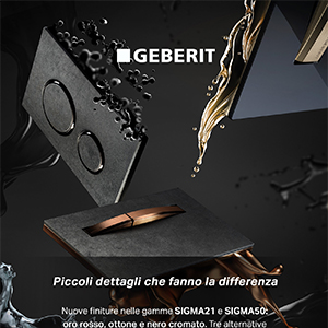 Nuovi colori Geberit per anelli e tasti di comando: dettagli che fanno la differenza 