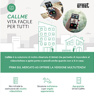 CallMe Multiutenza di Urmet, il videocitofono sul tuo smartphone