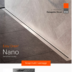 Lo scarico per doccia semplice e pulito: Nano by Easy Drain