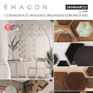 Decorazione per interni in terracotta e vetro: Exagon by Terreal SanMarco