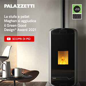 Stufa a pellet Meghan di Palazzetti vince il Green Good Design Award 2021