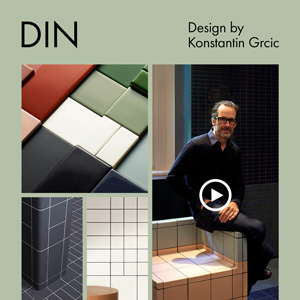 Ceramiche Mutina collezione DIN: logica razionale per infinite applicazioni