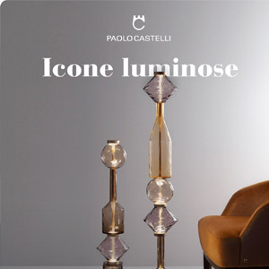 Paolo Castelli, le nuove lampade decorative da terra in vetro soffiato di Murano