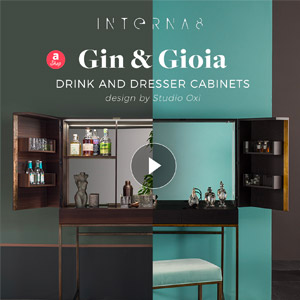Mobile bar e mobile toilette eleganti, minimal e lineari: Gin e Gioia by Interna8