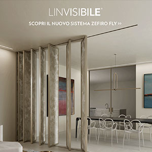 Linvisibile Zefiro FLY: il nuovo sistema ad ante rotanti e scorrevoli per separare gli spazi