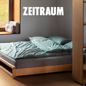 Zeitraum Guest: un solido letto impilabile, senza fissaggi, che diventa divano