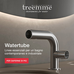 Rubinetterie Treemme Watertube, purezza visiva per il bagno contemporaneo