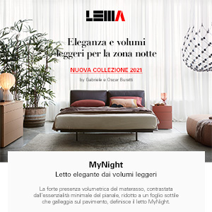 Novit� 2021 Lema: eleganza e volumi leggeri per la zona notte