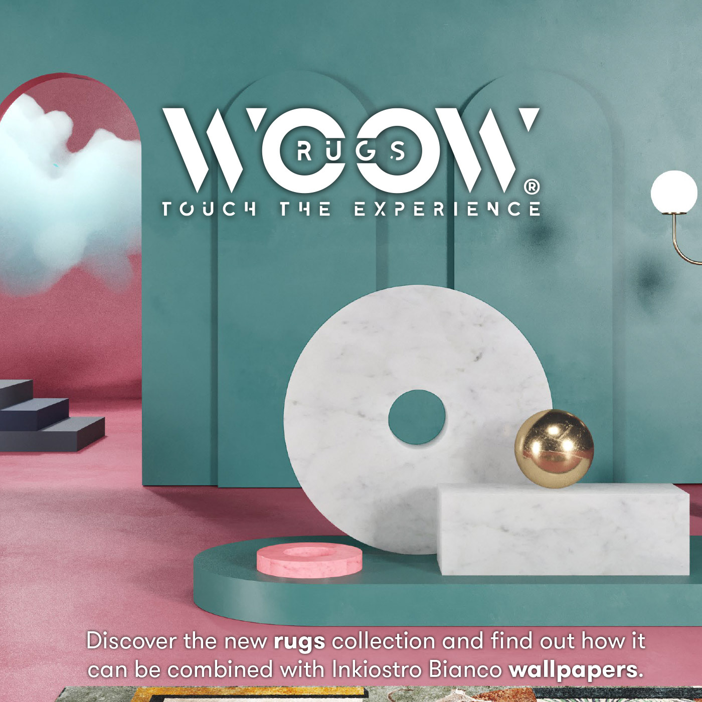 Tappeti Woow Rugs: la nuova linea di Inkiostro Bianco da abbinare alle carte da parati