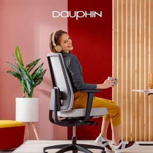 Sedia per ufficio Indeed: leggera, elegante, sostenibile - Dauphin