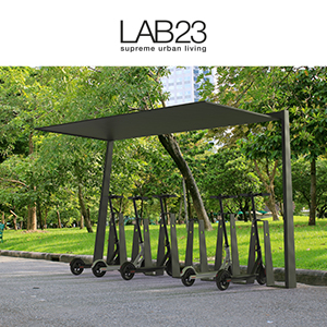 Portabici Wave Strip e pensilina Rhang: Arredo urbano by Lab23