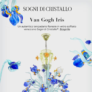 Van Gogh Iris by Sogni di Cristallo: lampadario in vetro soffiato di Murano