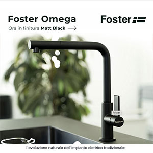 Novit� Foster, il miscelatore Foster Omega ora in finitura Matt Black