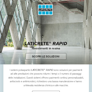 Resina per pavimentazioni continue Laticrete Rapid: resistenza chimica, all�abrasione e alle macchie