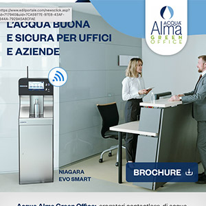 Erogatori contactless di acqua microfiltrata per uffici e luoghi di lavoro Acqua Alma