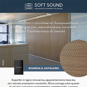 Controsoffitti e rivestimenti fonoassorbenti a base legno Soft Sound