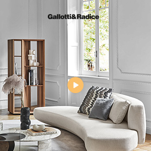 Soluzioni d'arredo Gallotti&Radice: tessuti delicati e metalli scultorei