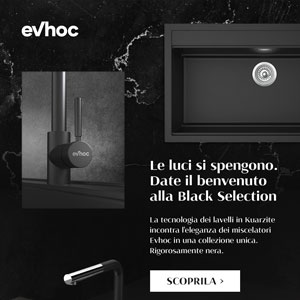 Lavelli in Kuarzite e miscelatori Evhoc: scopri la Black Selection