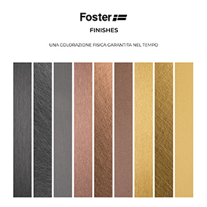 Finitura PVD Foster: lavelli, piani cottura e miscelatori