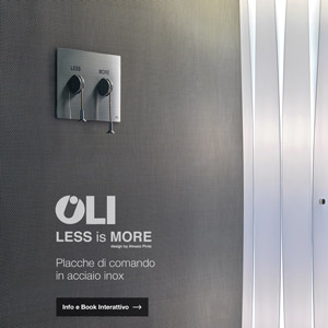 Placca di comando Less is More by OLI: the Design Triple Crown