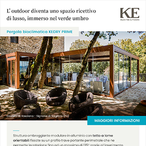 Pergola bioclimatica Kedry Prime by KE: flessibilit�, modularit� e personalizzazione