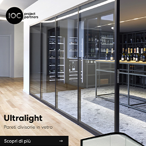 Pareti divisorie in vetro Ultralight IOC project: trasparenza, luminosit� e privacy