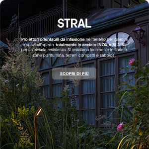 Proiettori orientabili INOX per spazi all'aperto by Stral