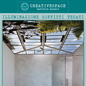 Controsoffitti e contropareti tensionate per interni: WALLFABRIC by Creativespace