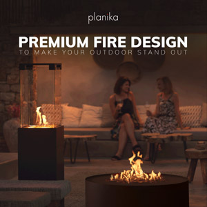 Camini a gas personalizzabili Planika, rendi unici i tuoi progetti outdoor