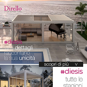 Pergola bioclimatica altamente personalizzabile Diesis by Dirello
