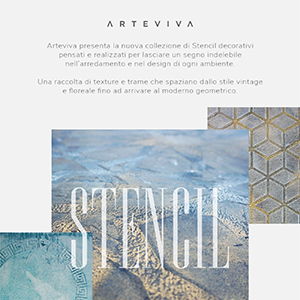 Arteviva, nuova collezione di Stencil decorativi: texture e trame in stile vintage e floreale