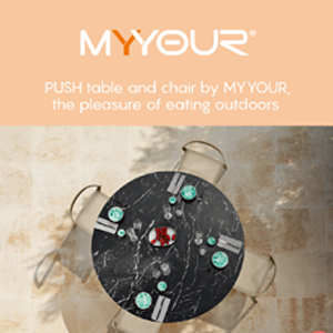 Novit� sedia e tavolo PUSH by Myyour: il piacere di mangiare all'aperto
