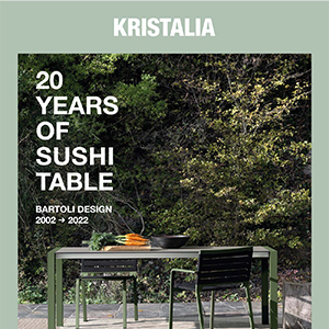 20 years of Sushi table: la storia di Kristalia in un tavolo