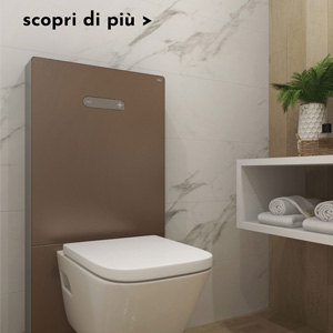 QR-INOX, il modulo sanitario in metallo per wc sospeso di OLI
