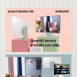 Samsung Smart Monitor M8: divertiti, lavora e studia con stile