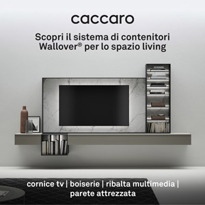 Caccaro reinterpreta il living con un nuovo sistema di contenitori modulari
