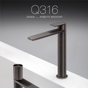 Rubinetterie Zazzeri, serie Q316: design essenziale in acciaio