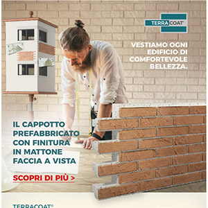 Il cappotto prefabbricato con finitura mattone faccia a vista: TERRACOAT