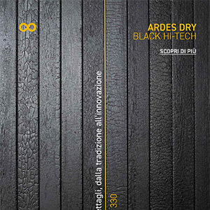 Rivestimenti in legno bruciato con speciale tecnologia Fireskin 330: Ardes Dry Sapiens