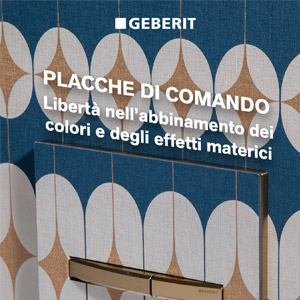 Placche di comando Geberit: libert� di abbinamento tra colore ed effetti materici