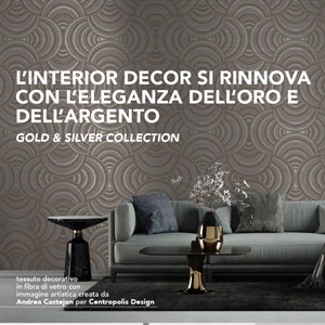 Rivestimenti in fibra di vetro, l'interior decor si rinnova con l'eleganza dell'oro e dell'argento