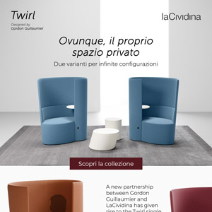 LaCividina presenta Twirl: divanetto nato dalla collaborazione con Gordon Guillaumier