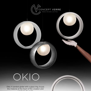 Concept Verre Okio, una perla luminosa avvolta da un nastro in vetro