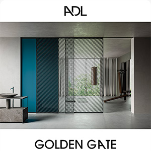 Parete mobile divisoria in vetro e acciaio: Golden Gate di ADL