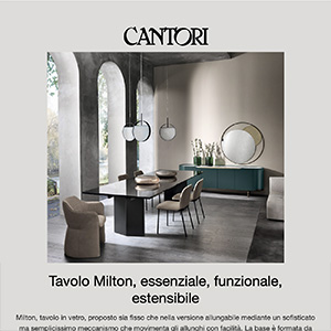 Tavolo Milton di Cantori: essenziale, funzionale ed estensibile