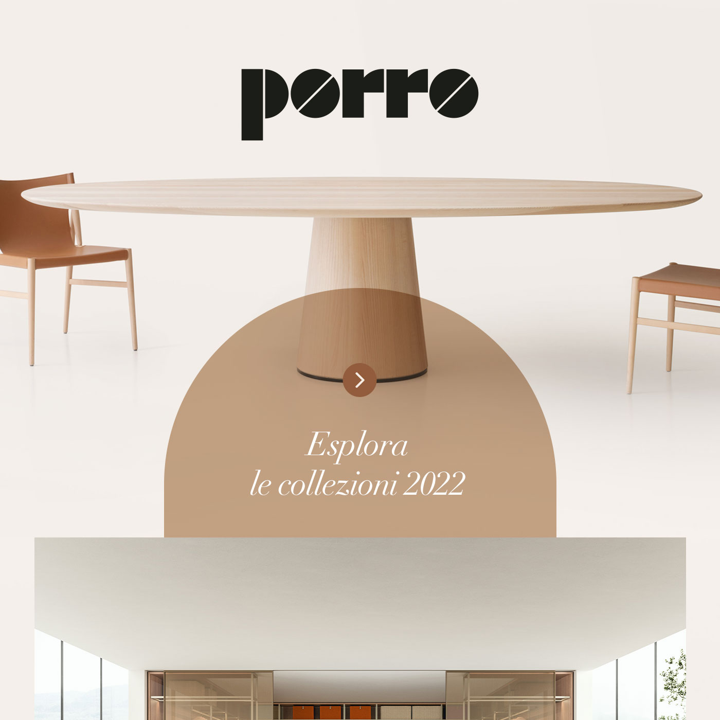 Nuova collezione Porro 2022: da Glide a Storage, semplicit� e naturalezza come punto d�arrivo