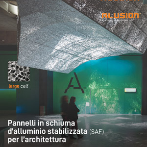 Pannelli in schiuma di alluminio Alusion per applicazioni architettoniche
