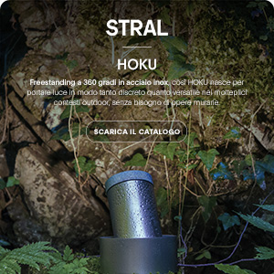 Proiettore outdoor HOKU by Stral: freestanding, orientabile e in acciaio inox