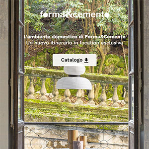 Tavoli, librerie, sgabelli: l'ambiente domestico di Forma&Cemento