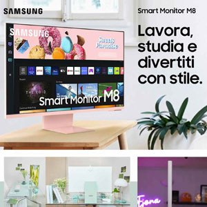 Samsung Smart Monitor M8: lavora, studia e divertiti con stile